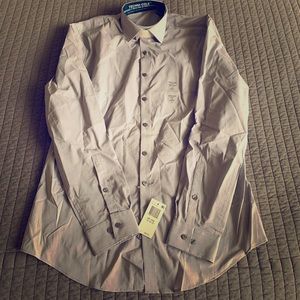 Men’s gray slim fit button down